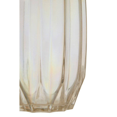 Large Glass Vase with Iridescent Finish