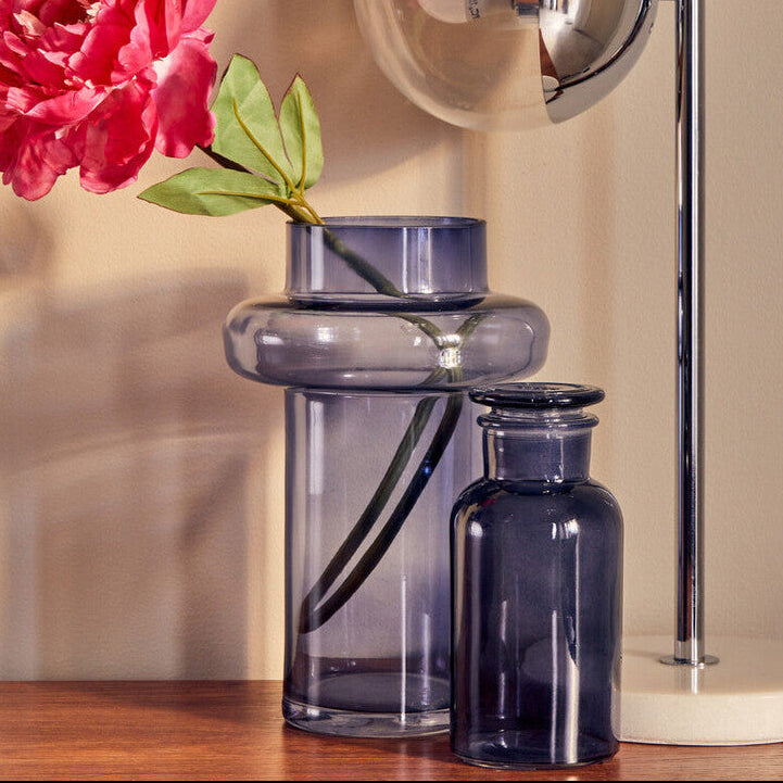 Large Blue Glass Vase | Cabrina