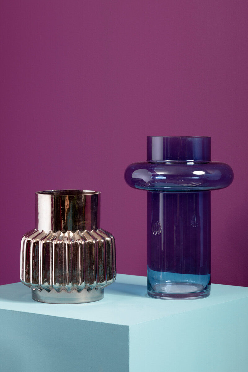 Large Blue Glass Vase | Cabrina
