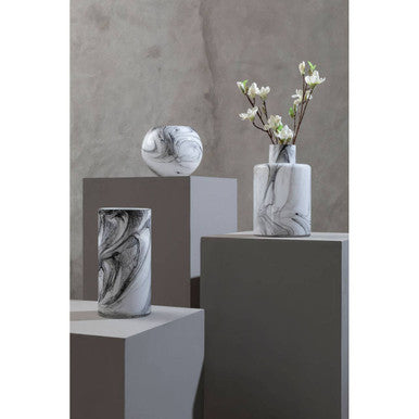 Marble Design Glass Vase