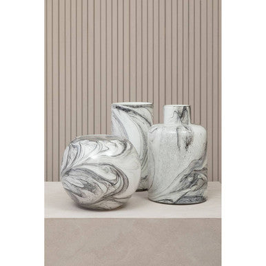 Marble Design Glass Vase