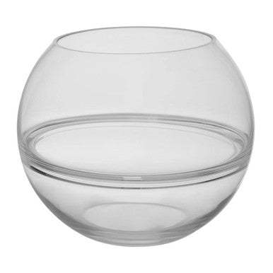 Clear Glass Round Vase