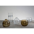 Clear Glass Round Vase