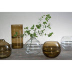Clear Glass Round Vase