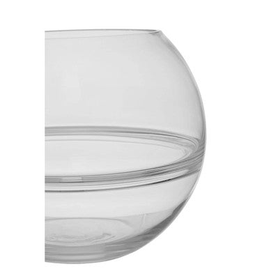 Clear Glass Round Vase