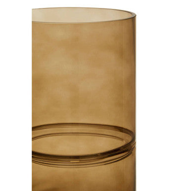 Smoked Two-Tone Glass Large Vase
