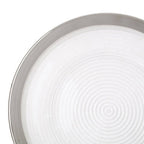Embossed Glass with Silver Rim Charger Plate