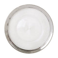 Embossed Glass Dinner Plate with Silver Rim