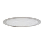 Embossed Glass Side Plate with Silver Rim