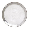 Embossed Glass Side Plate with Silver Rim
