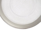 Embossed Glass Side Plate with Silver Rim