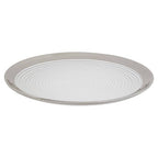 Embossed Glass Coupe Dinner Plate with Silver Rim