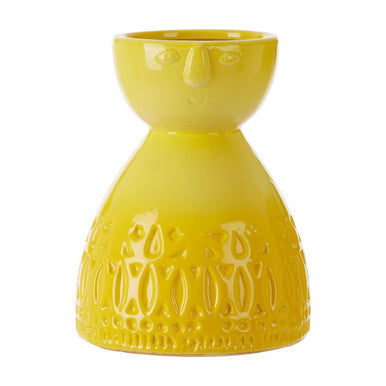 Small Yellow Face Vase