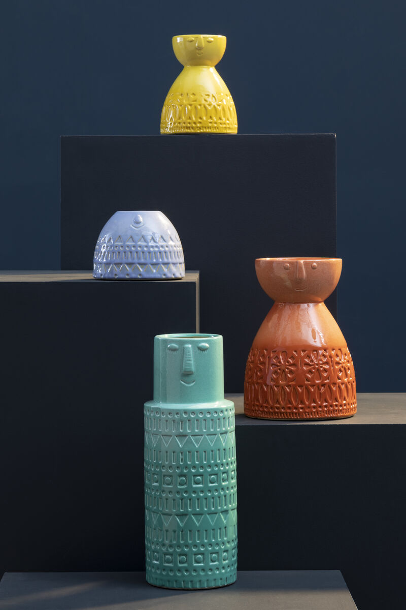 Small Yellow Face Vase