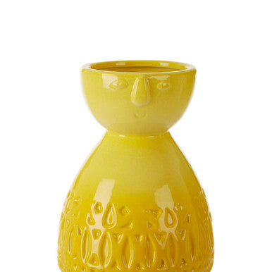 Small Yellow Face Vase