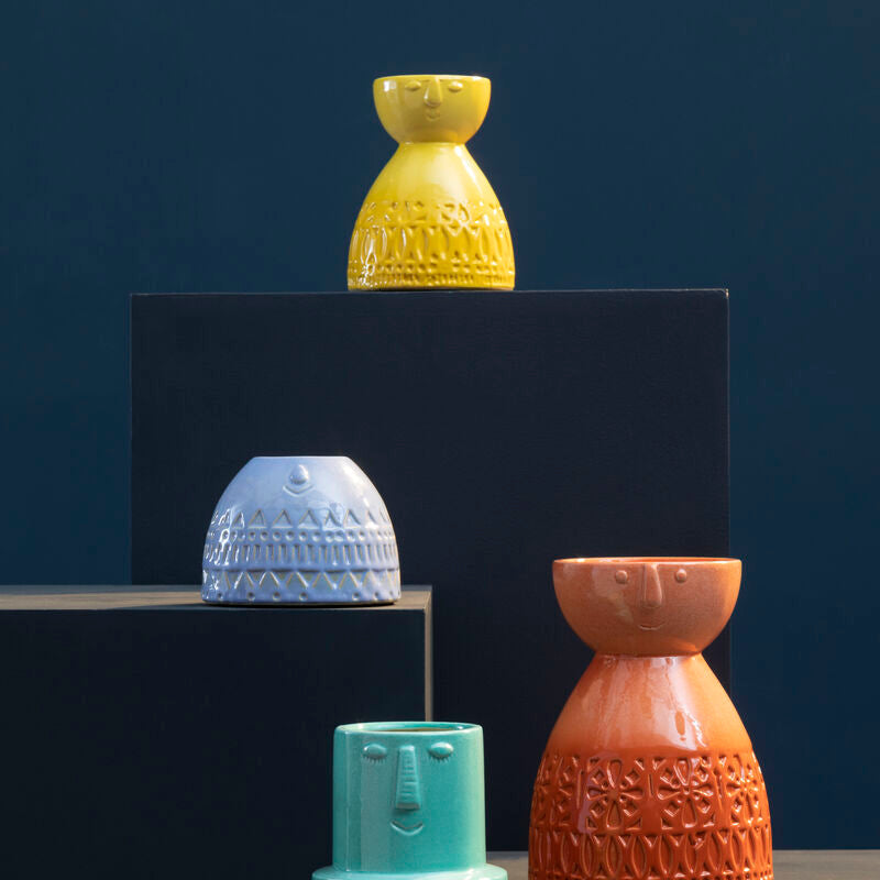 Small Yellow Face Vase
