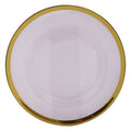 Textured Glass Dinner Plate with Gold Rim
