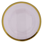 Textured Glass Dinner Plate with Gold Rim
