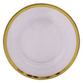 Textured Glass Side Plate with Gold Rim