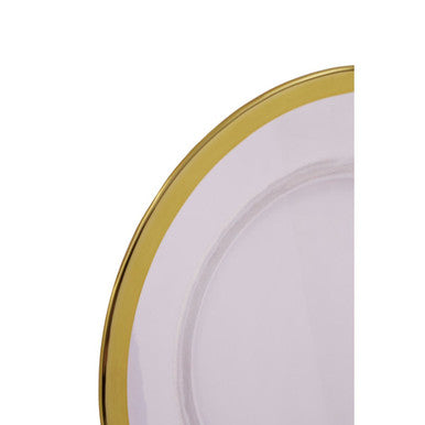 Textured Glass Side Plate with Gold Rim