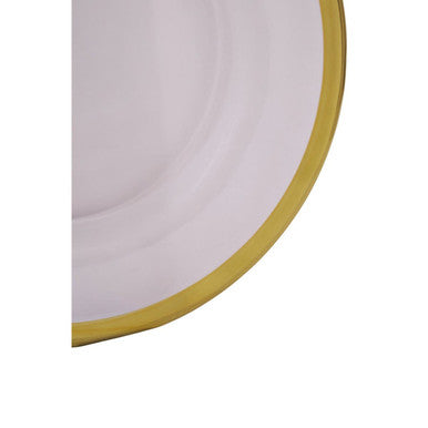 Textured Glass Side Plate with Gold Rim