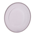 Glass Charger Plate with Silver Rim