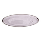Glass Charger Plate with Silver Rim