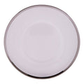 Glass Charger Plate with Silver Rim