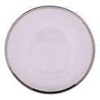 Glass Charger Plate with Silver Rim