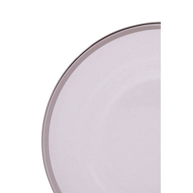 Glass Charger Plate with Silver Rim