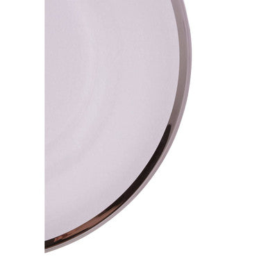 Glass Charger Plate with Silver Rim