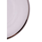 Glass Charger Plate with Silver Rim