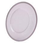 Glass Dinner Plate with Silver Rim