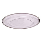 Glass Dinner Plate with Silver Rim