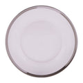 Glass Dinner Plate with Silver Rim