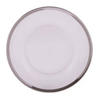 Glass Dinner Plate with Silver Rim