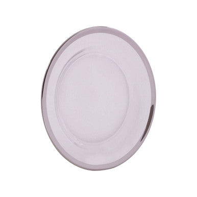 Glass Side Plate with Silver Rim