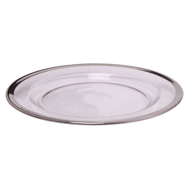 Glass Side Plate with Silver Rim