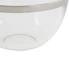 Glass Bowl with Silver Rim