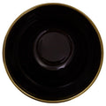 Black Glass Bowl with Gold Rim