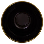 Black Glass Bowl with Gold Rim