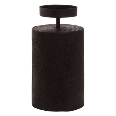 Black Camphor Wood Large Candle Holder