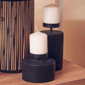 Black Camphor Wood Large Candle Holder