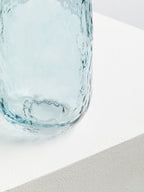 Large Blue Ombre Glass Vase