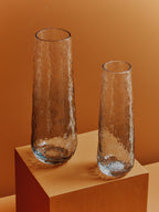 Large Blue Ombre Glass Vase