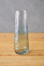 Large Blue Ombre Glass Vase
