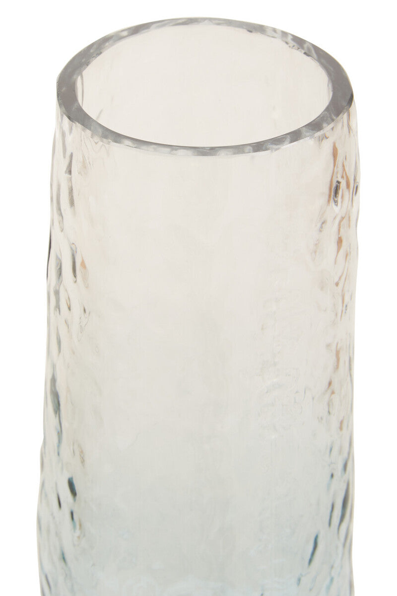Large Blue Ombre Glass Vase