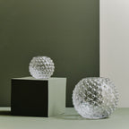 Large Round Clear Glass Vase