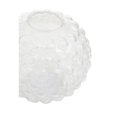 Large Round Clear Glass Vase
