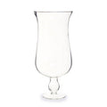 Clear Glass Fluted Vase with Footed Base